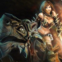 Tyris flaire Golden axe beast rider airbrushing painting