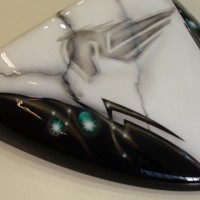 Buell airbrush painting Harley Davidson tromp l’oeil peinture perso moto