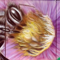 Abeille BEE TRIPTYQUES cours de peinture à l&rsquo;aérographe