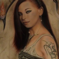 Kristin Laura Kreuk  portrait heroic fantasy