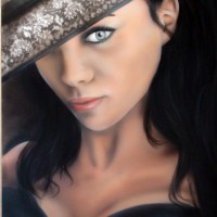 La Brune peinture sur toile atelier Raymond Planchat Lyon