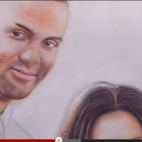 Tony Parker Eva Longoria peinture raymond Planchat Lyon