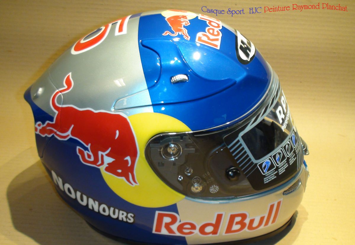 Casque moto sport HJC Red Bull