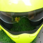 casque moto roof jaune fluo